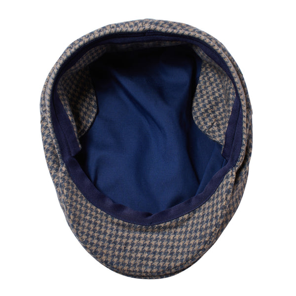 Grey Newsboy Houndstooth Cap