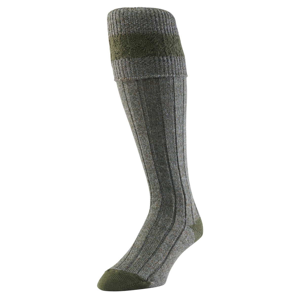 Grey Heel & Toe Shooting Stocking