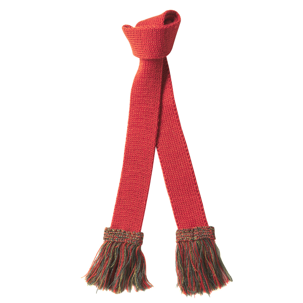 Ladies Orange Merino Garter Tie