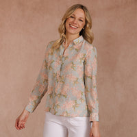 Lilac Pastel Archive Crepe Shirt made with Liberty fabric
