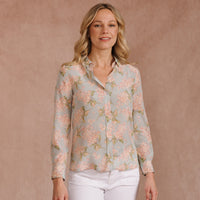 Lilac Pastel Archive Crepe Shirt made with Liberty fabric