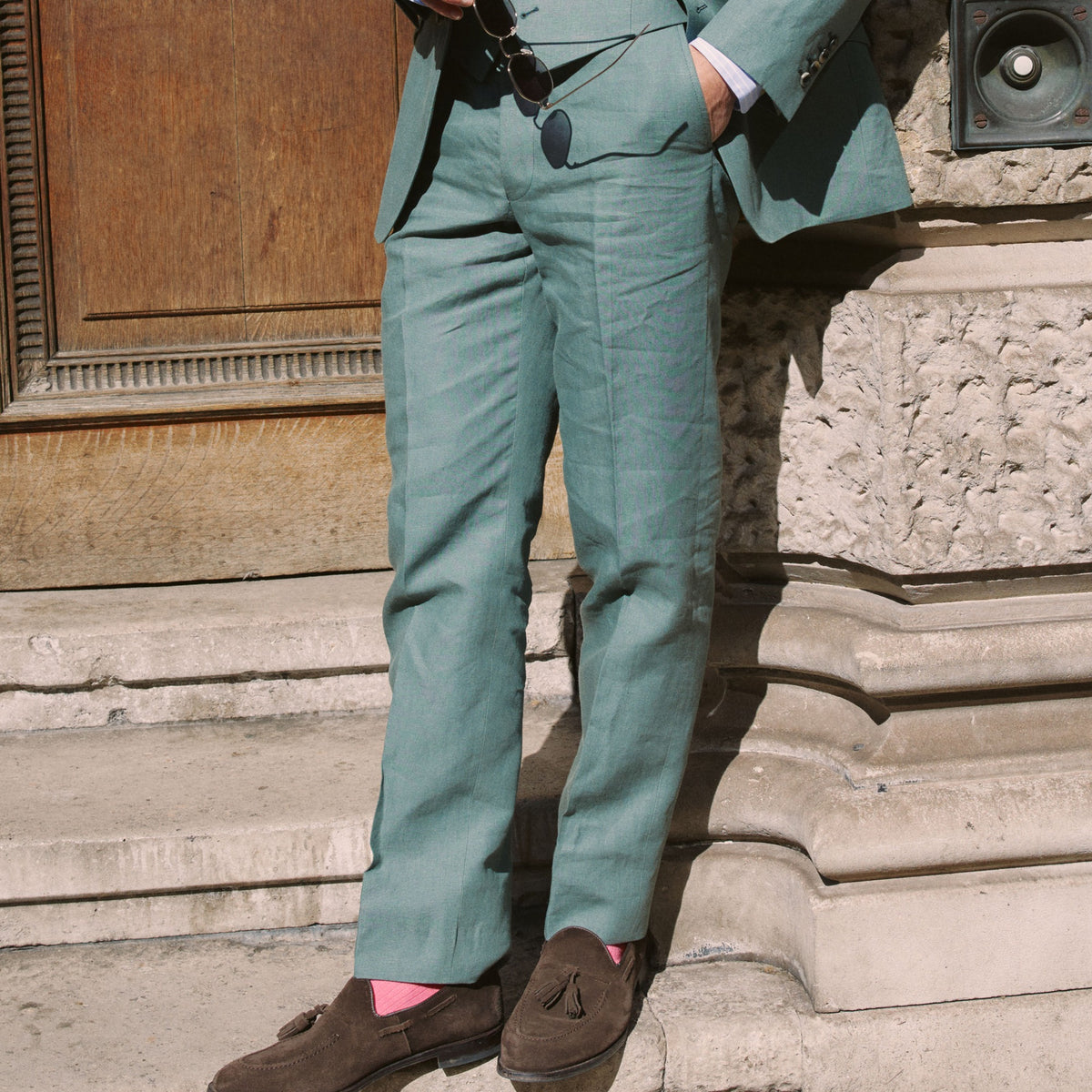 Sage Lisburn Linen Trousers