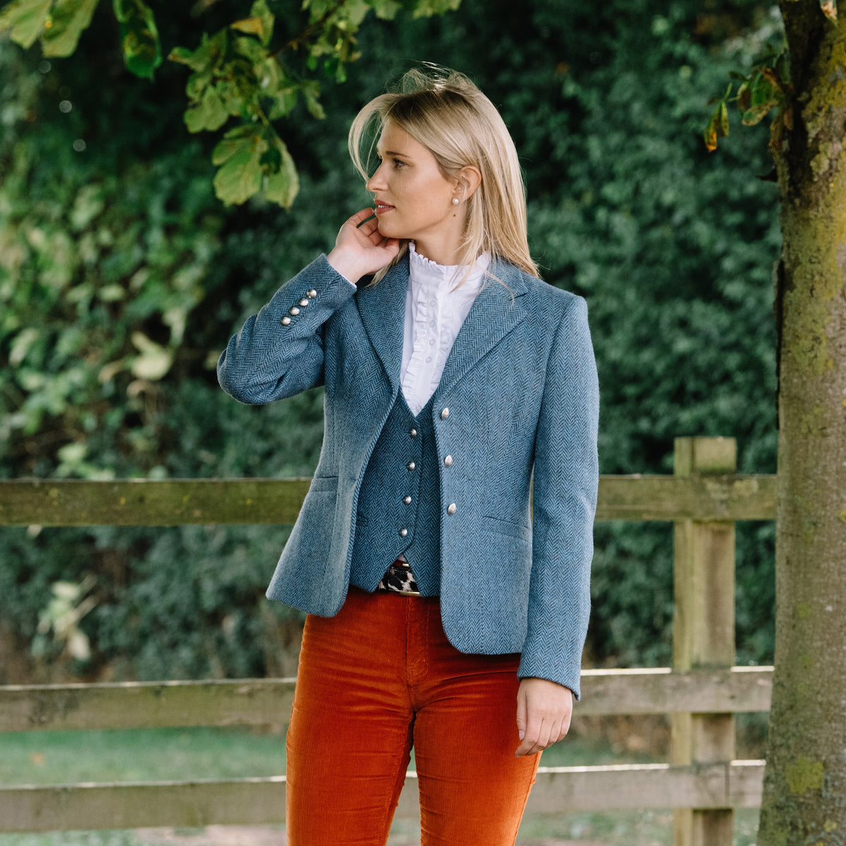 Blue Wantage Harris Tweed Chelsea Jacket
