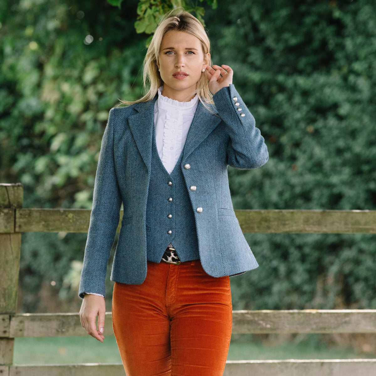 Blue Wantage Harris Tweed Chelsea Jacket