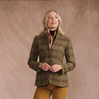 Green Single Vent Tweed Jacket