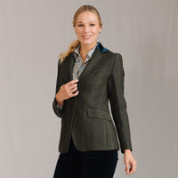 Dark Green T.Ba Tweed Swing Jacket