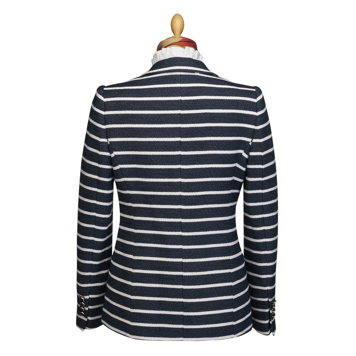 Navy Stripe Tailored Henley Blazer