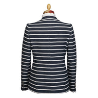 Navy Stripe Tailored Henley Blazer