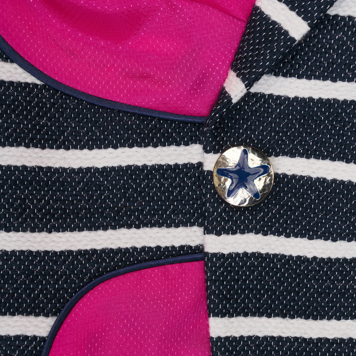 Navy Stripe Tailored Henley Blazer