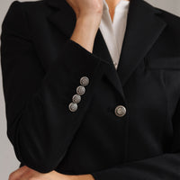 Black Cavalry Twill Hacking Jacket