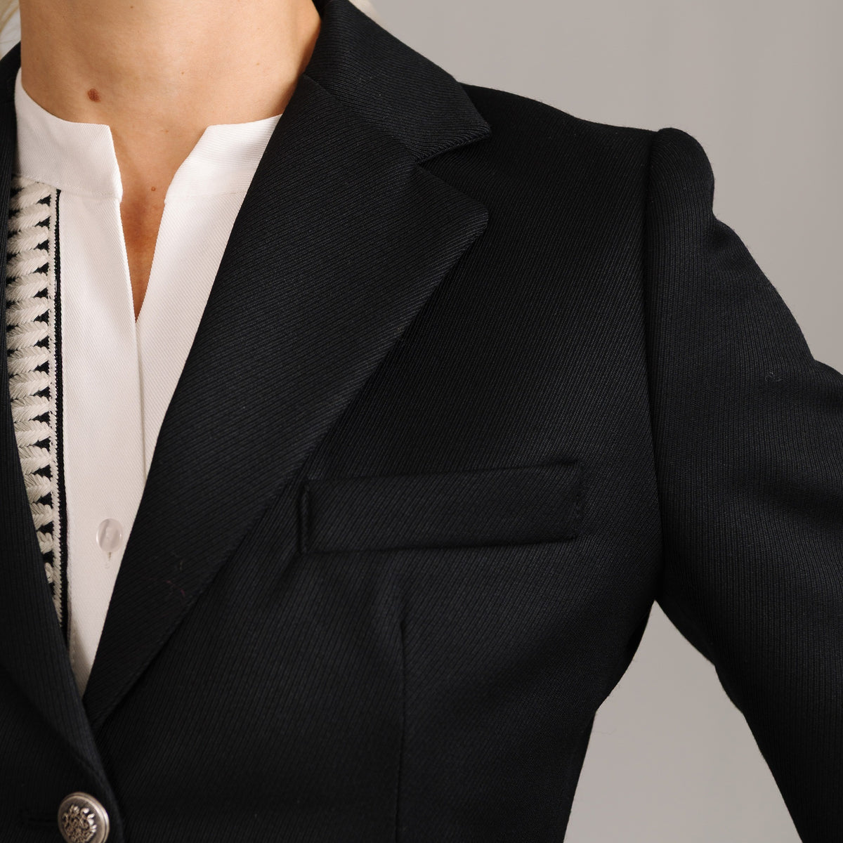 Black Cavalry Twill Hacking Jacket