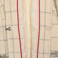 Cream Fringe Crop Jacket
