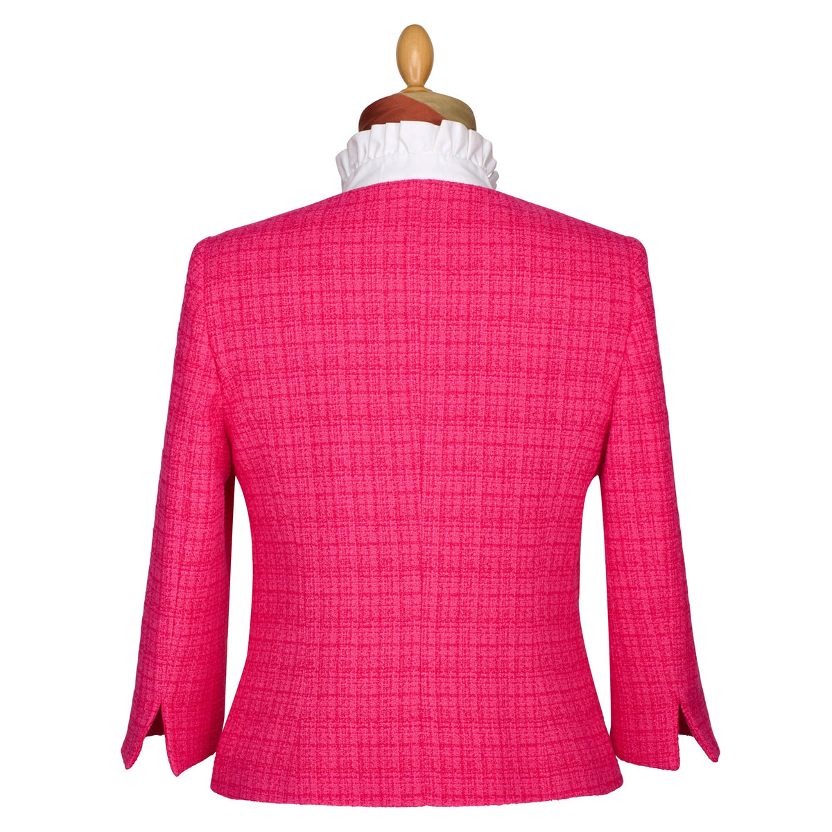 Fuchsia Fringe Crop Jacket