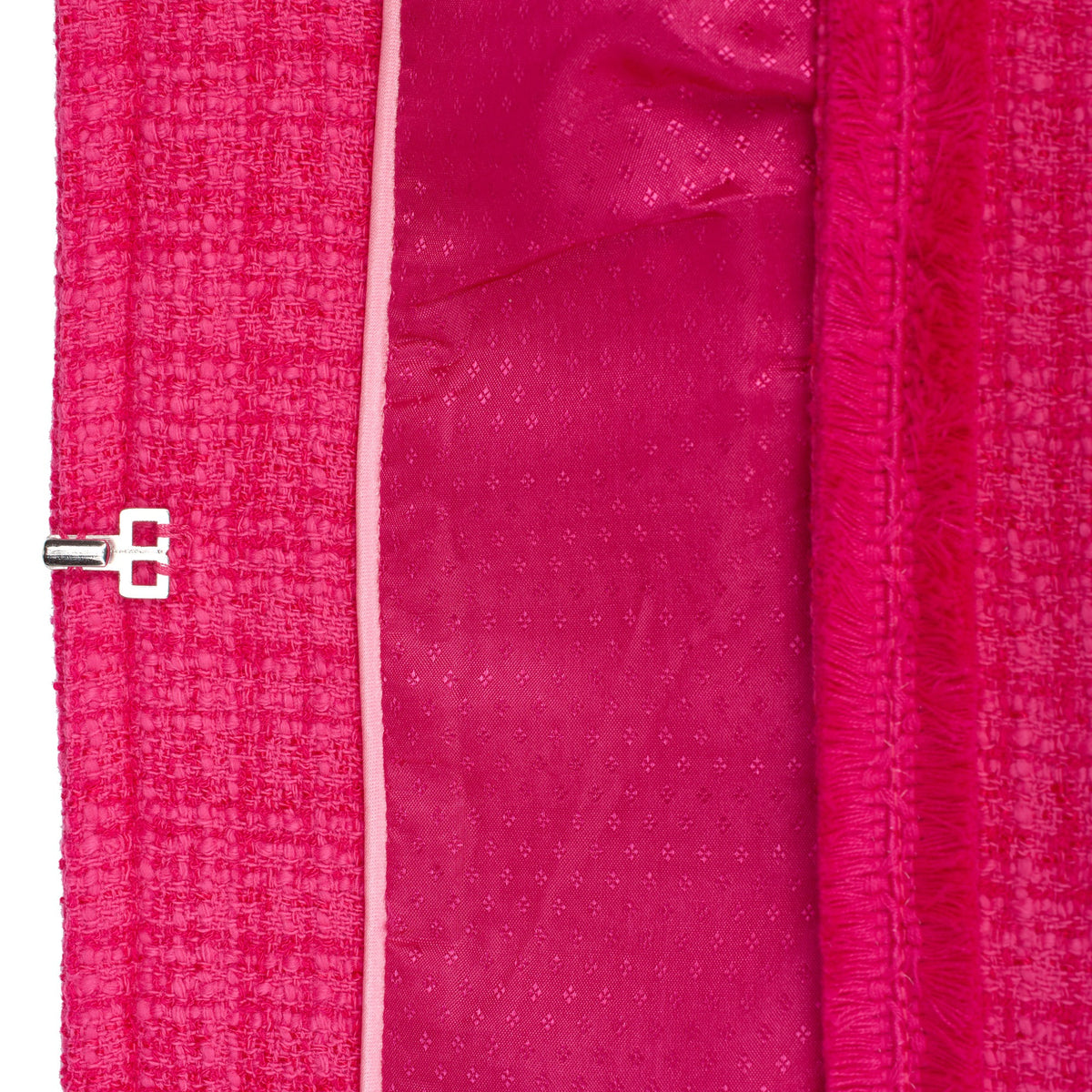 Fuchsia Fringe Crop Jacket