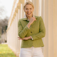 Elsworth Green Linen Jacket with Peter Pan Collar
