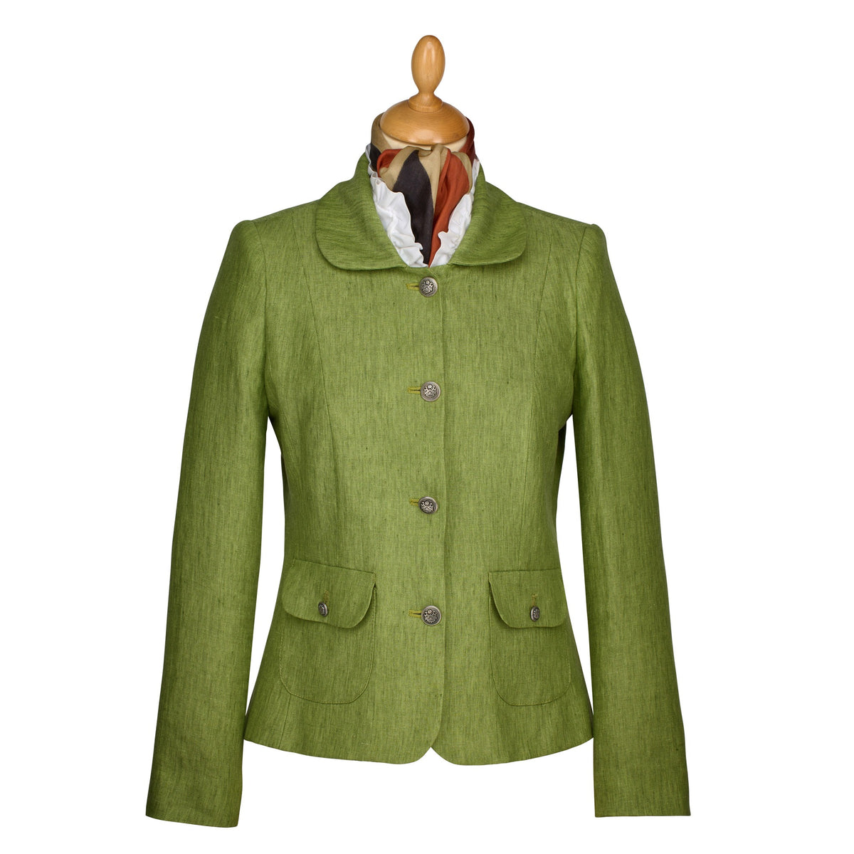 Elsworth Green Linen Jacket with Peter Pan Collar