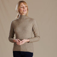 Taupe Possum Turtleneck Sweater
