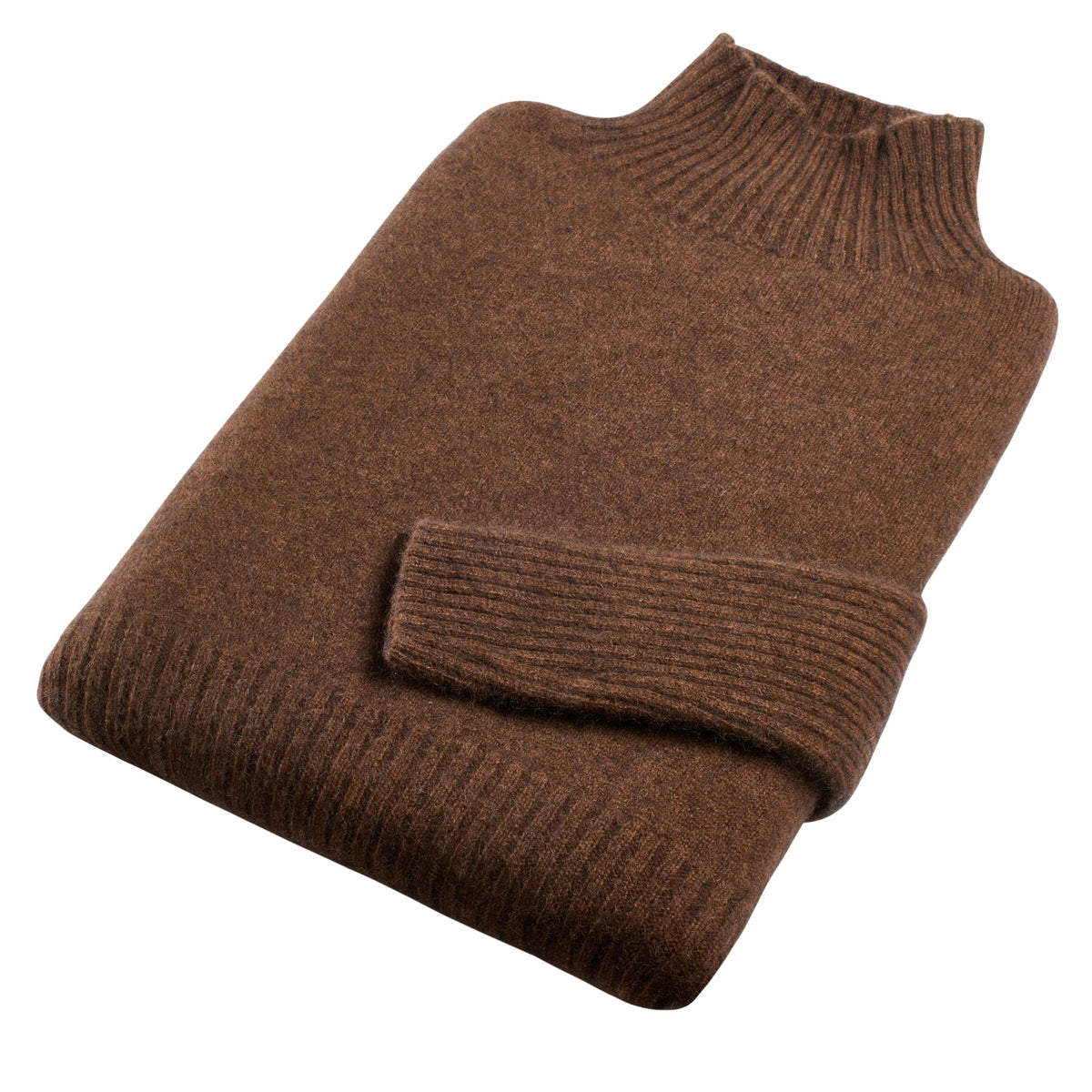 Brown Possum Merino Turtle Neck