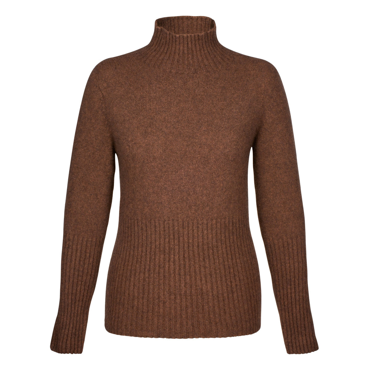 Brown Possum Merino Turtle Neck