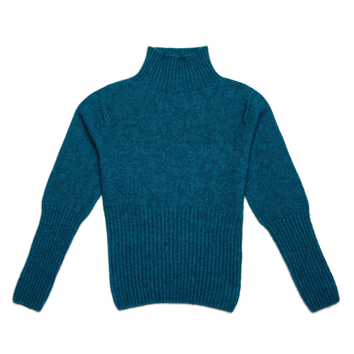 Teal Possum Merino Turtle Neck