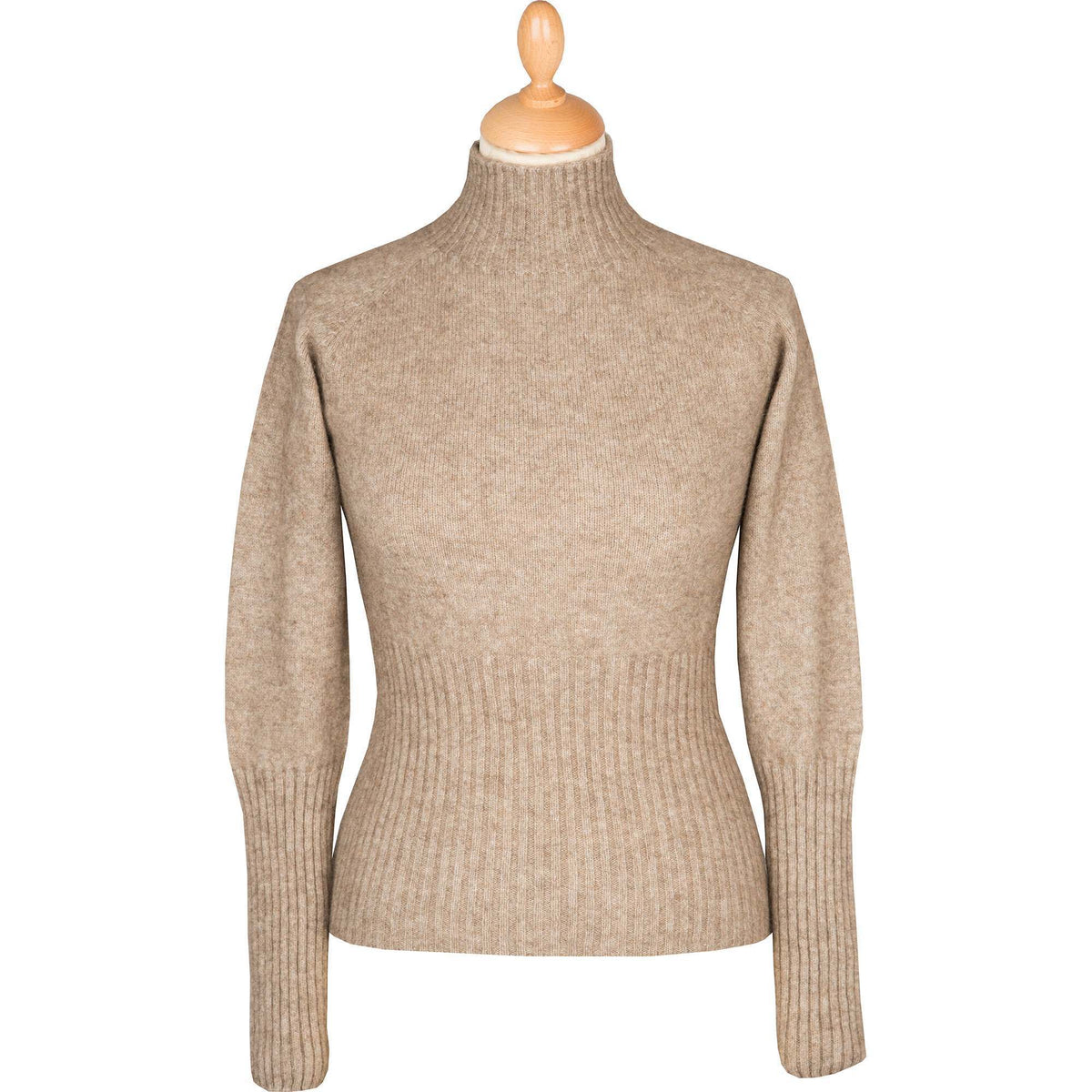 Taupe Possum Turtleneck Sweater