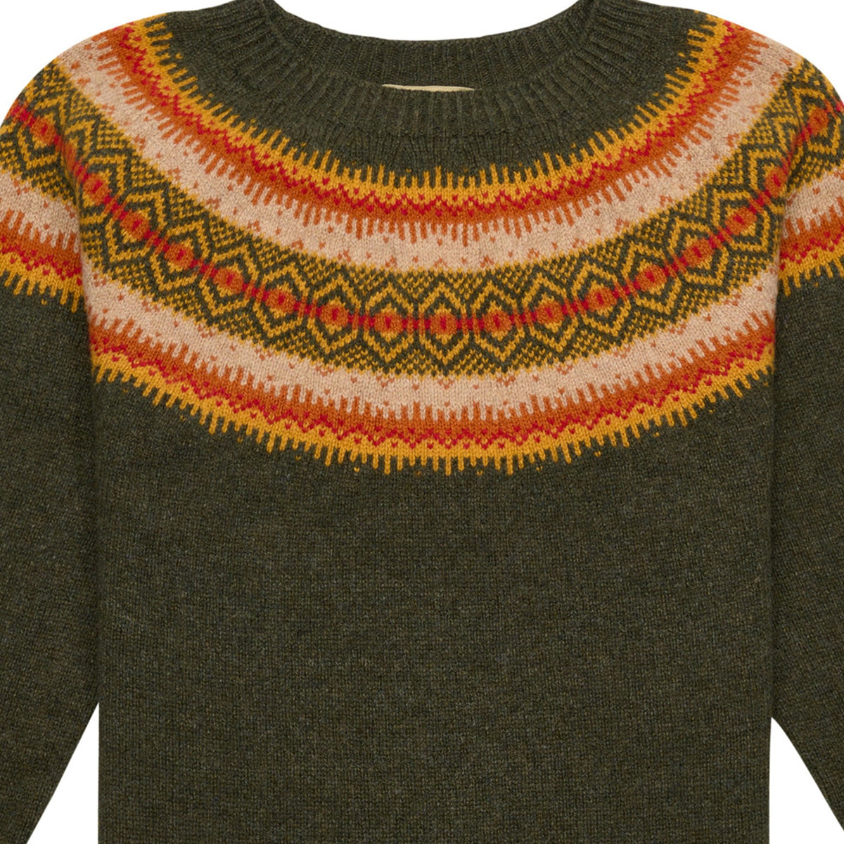 Green Retro Geelong Fairisle Jumper