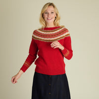 Red Retro Geelong Fairisle Jumper