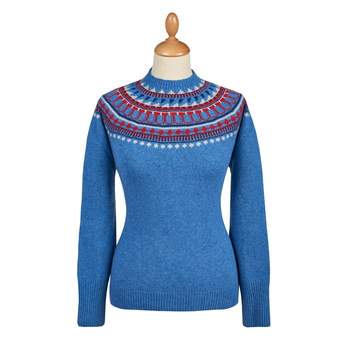 Blue Retro Geelong Fairisle Jumper