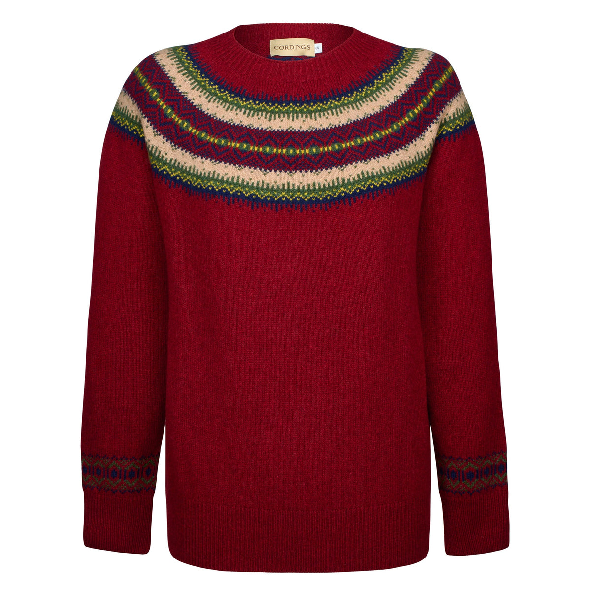 Burgundy Retro Geelong Fairisle Jumper