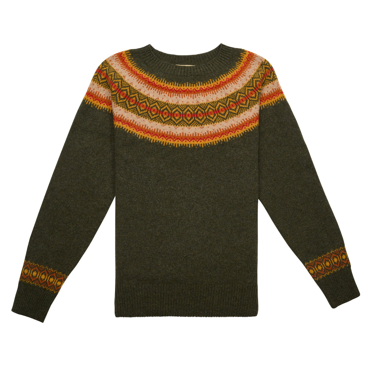 Green Retro Geelong Fairisle Jumper