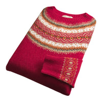 Red Retro Geelong Fairisle Jumper