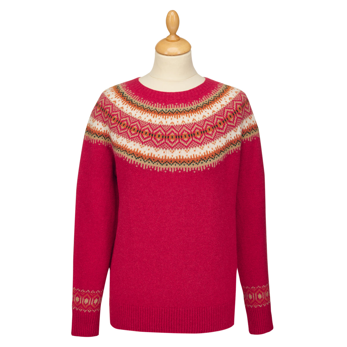 Red Retro Geelong Fairisle Jumper