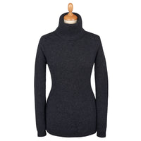 Grey Possum Cowl Neck Sweater