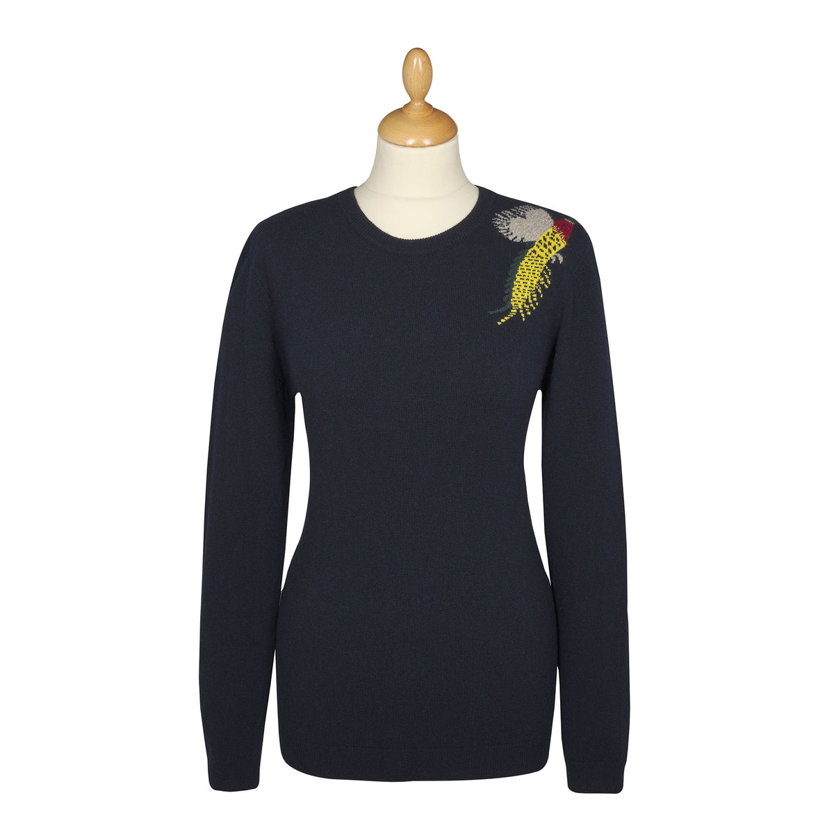 Navy Pheasant Crew Neck Jumper