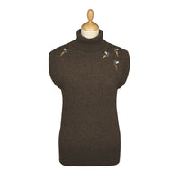 Taupe Pheasant Roll Neck Tank