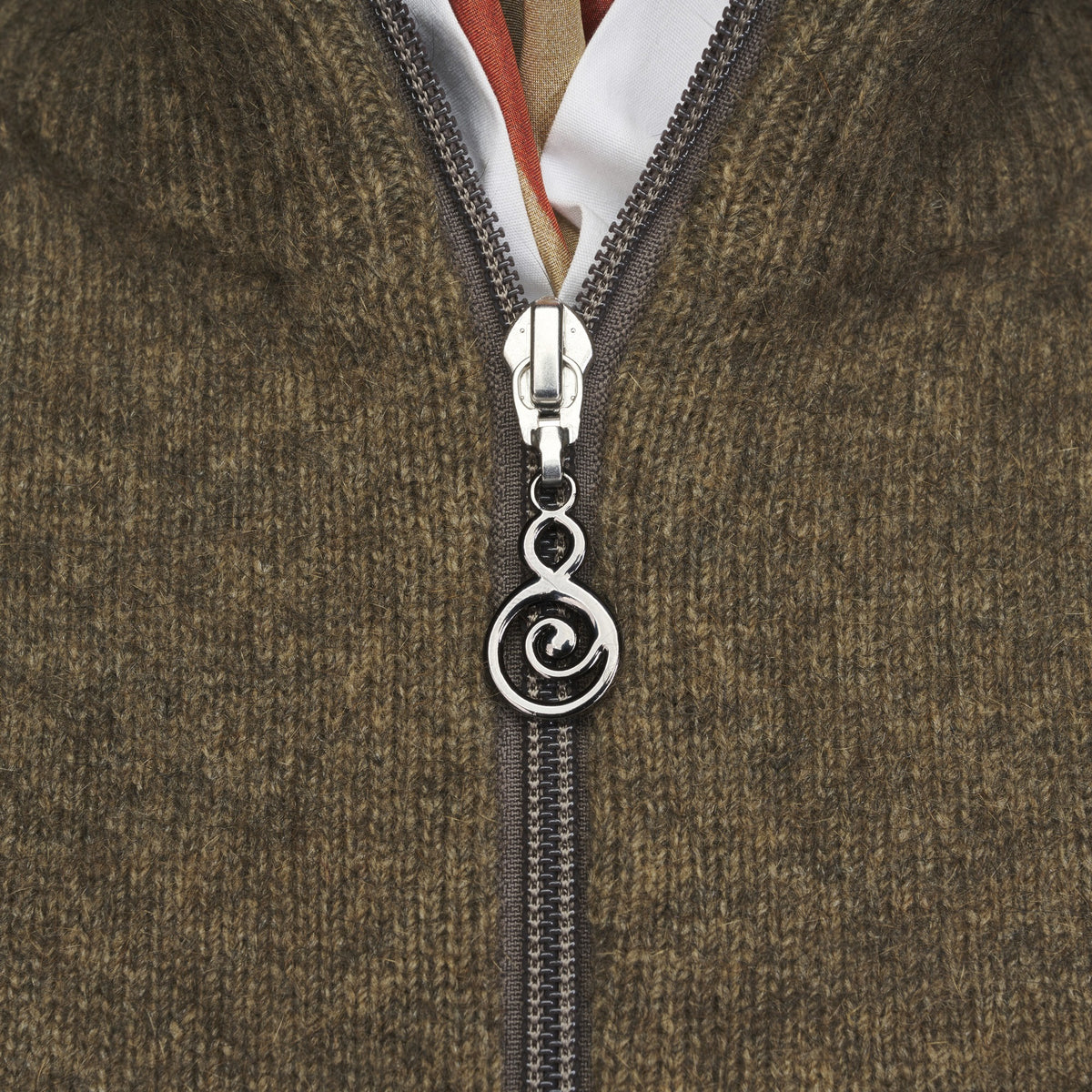 Beige Possum Zip Gilet