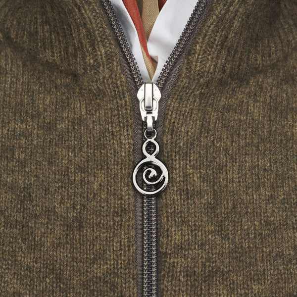 Beige Possum Zip Gilet