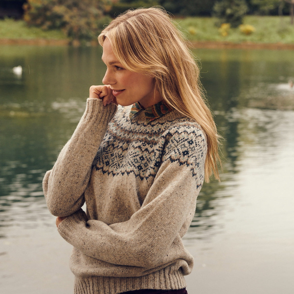Cream Donegal Fairisle Jumper