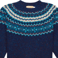 Navy Donegal Fairisle Jumper