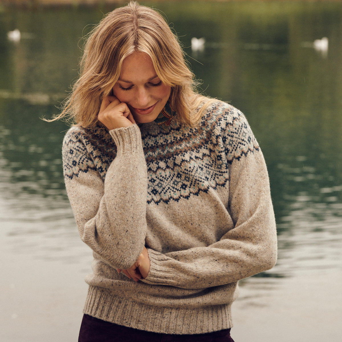 Cream Donegal Fairisle Jumper