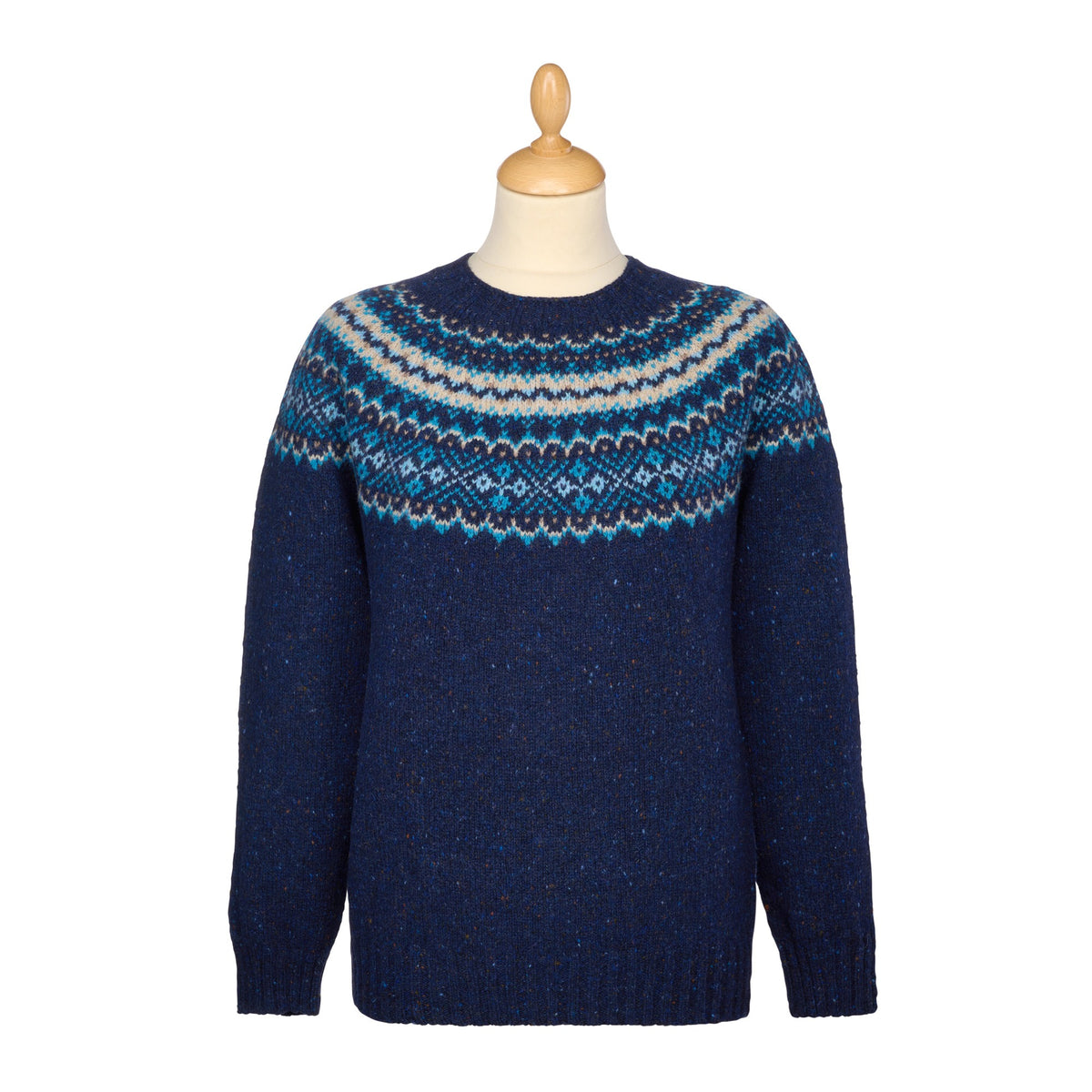 Navy Donegal Fairisle Jumper