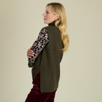 Olive Sleeveless Ribbed Roll Neck