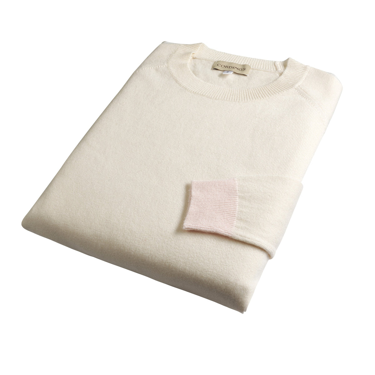 Cream Lambswool and Cashmere Poppy Crew