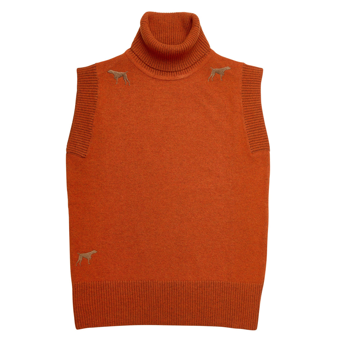 Rust Roll Neck Pointer Dog Tank
