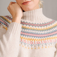 Cream Mock Turtle Fairisle Sweater