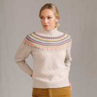 Cream Mock Turtle Fairisle Sweater