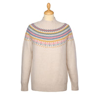 Cream Mock Turtle Fairisle Sweater