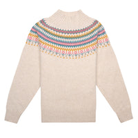 Cream Mock Turtle Fairisle Sweater