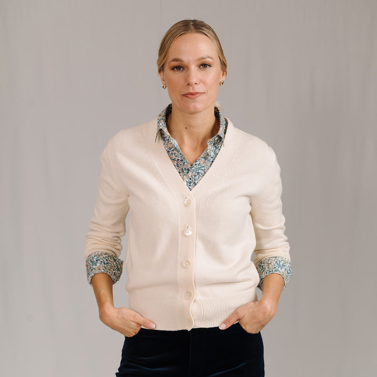 Ivory Mabel Wool & Cashmere Cardigan