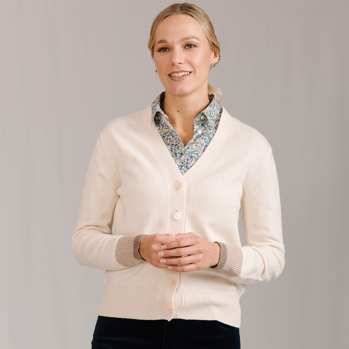 Ivory Mabel Wool & Cashmere Cardigan